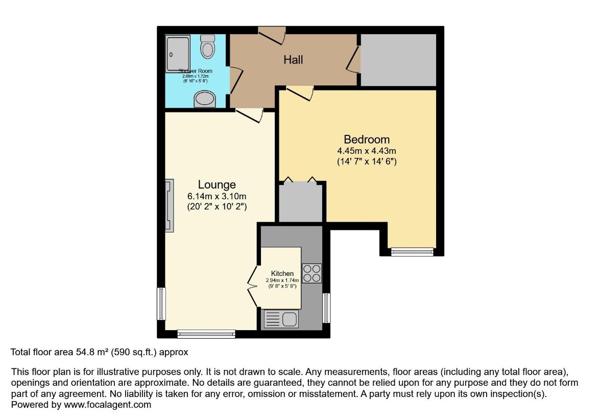 1 bedroom flat for sale - floorplan