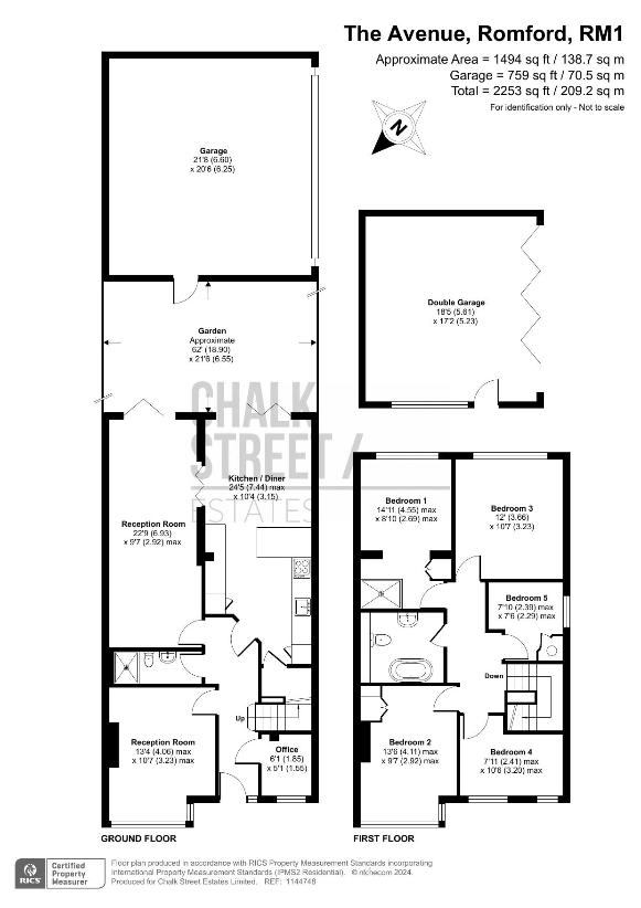 5 bedroom semi-detached house for sale - floorplan