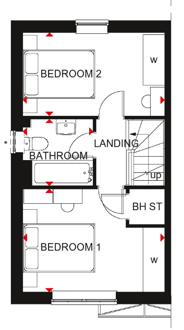 2 bedroom semi-detached house for sale - floorplan