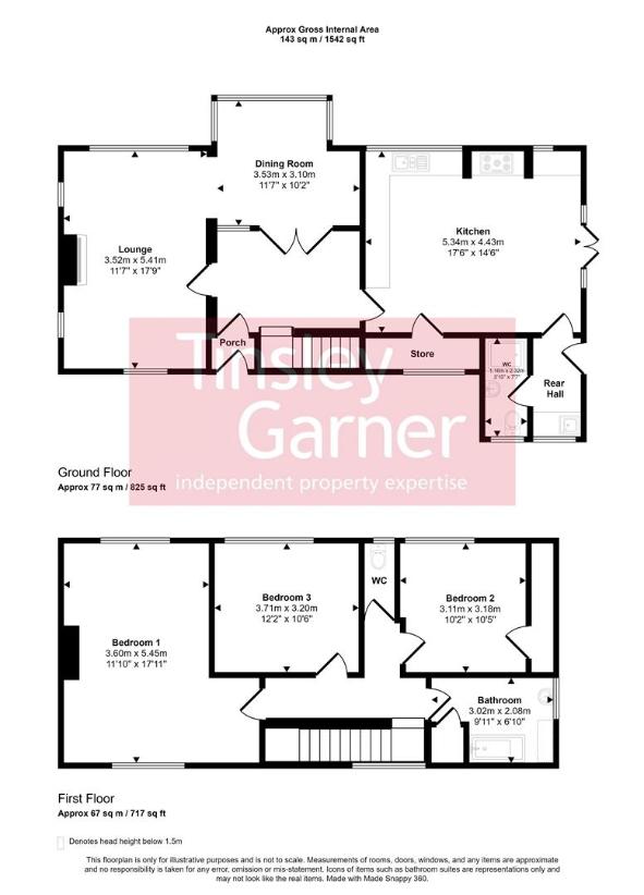 3 bedroom detached house for sale - floorplan