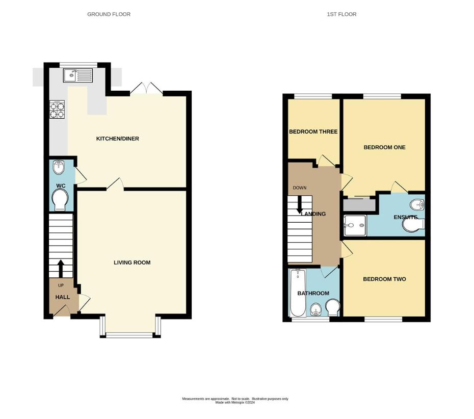 3 bedroom semi-detached house for sale - floorplan