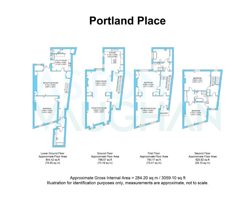 5 bedroom terraced house for sale - floorplan