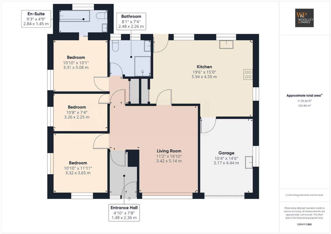 3 bedroom bungalow for sale - floorplan