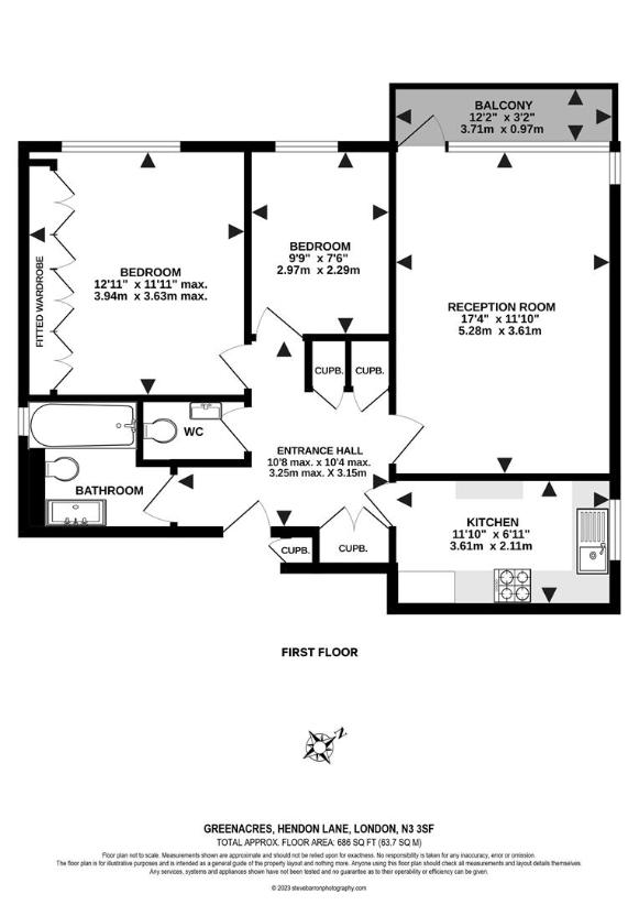 2 bedroom flat for sale - floorplan