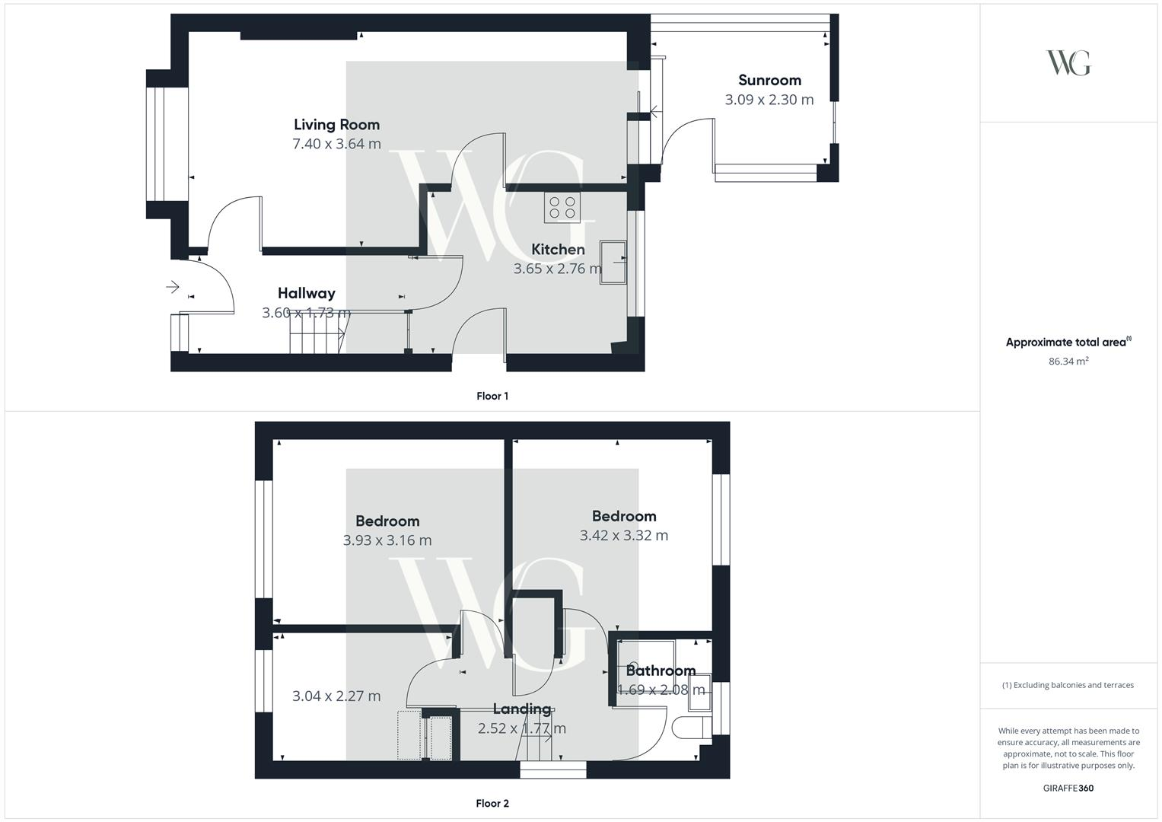 3 bedroom semi-detached house for sale - floorplan