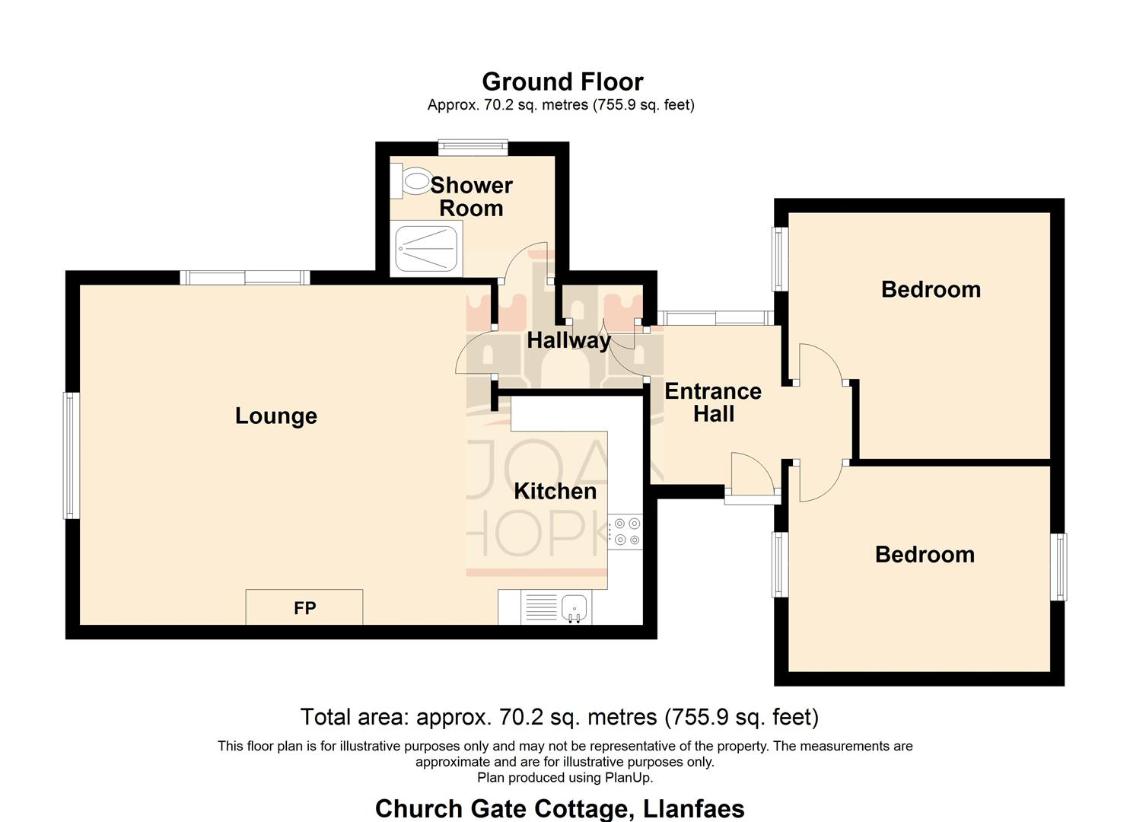 2 bedroom cottage for sale - floorplan