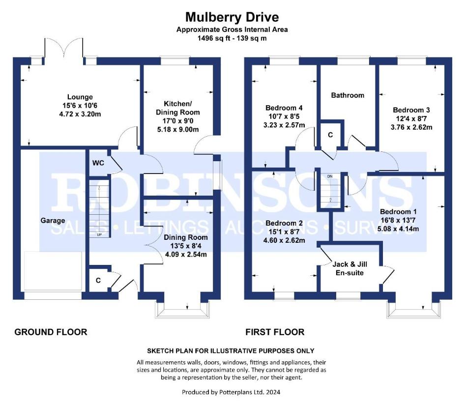 4 bedroom detached house for sale - floorplan