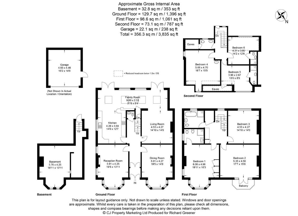 6 bedroom semi-detached house for sale - floorplan