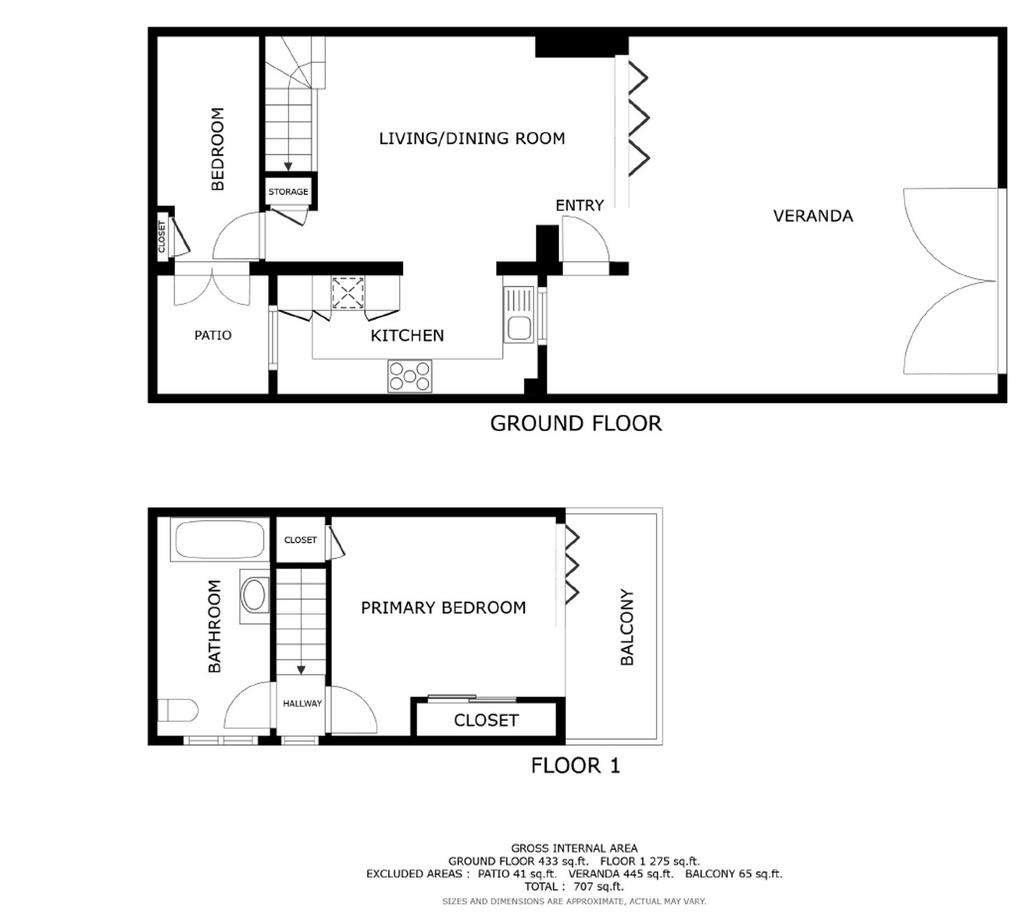 2 bedroom semi-detached house for sale - floorplan