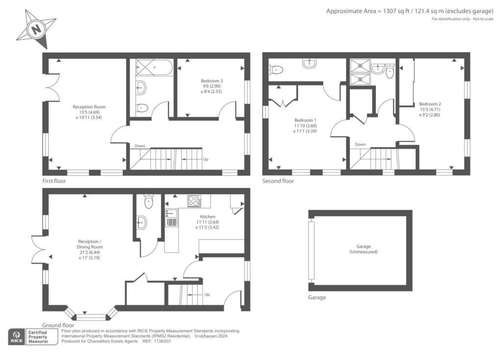 3 bedroom town house for sale - floorplan