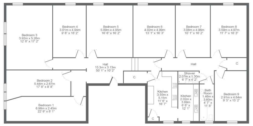 1 bedroom flat to rent - floorplan