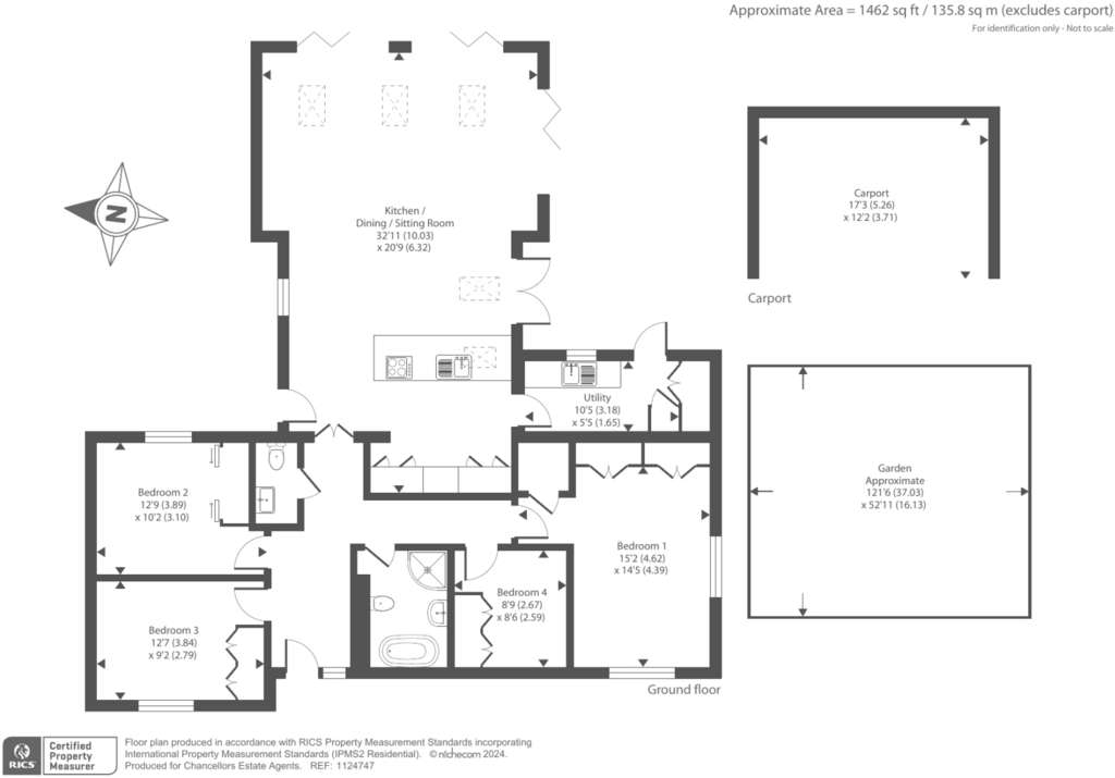 4 bedroom detached house for sale - floorplan