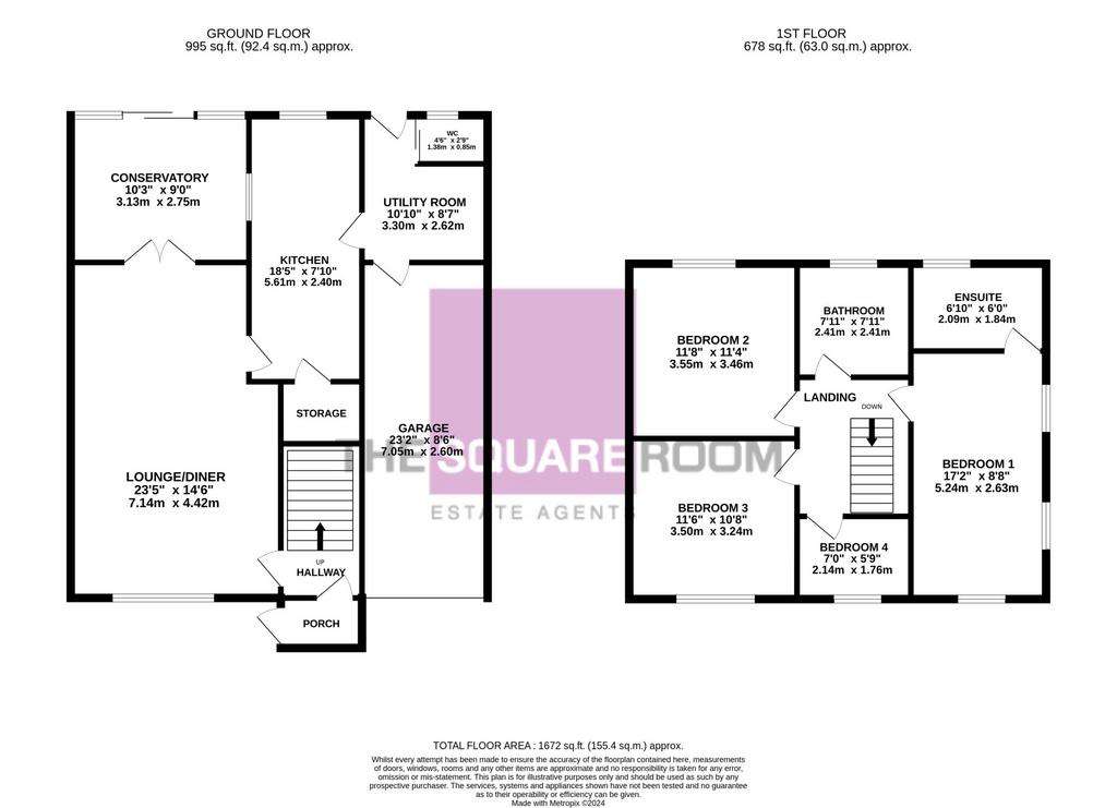 4 bedroom semi-detached house for sale - floorplan