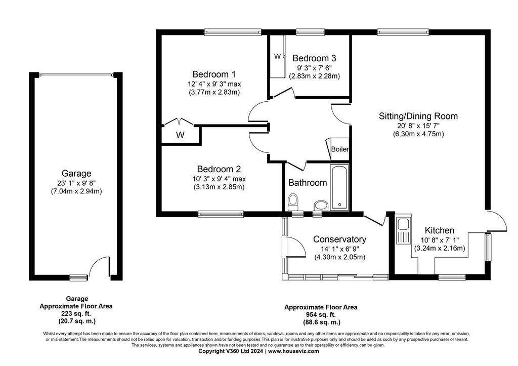 3 bedroom detached bungalow for sale - floorplan