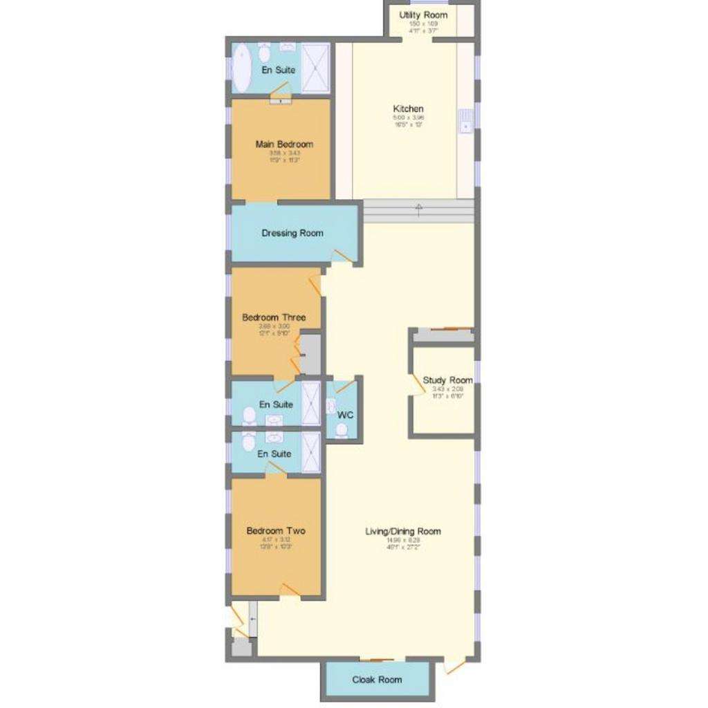 3 bedroom flat for sale - floorplan