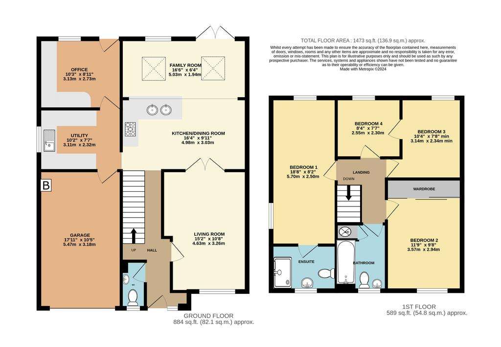 4 bedroom link-detached house for sale - floorplan