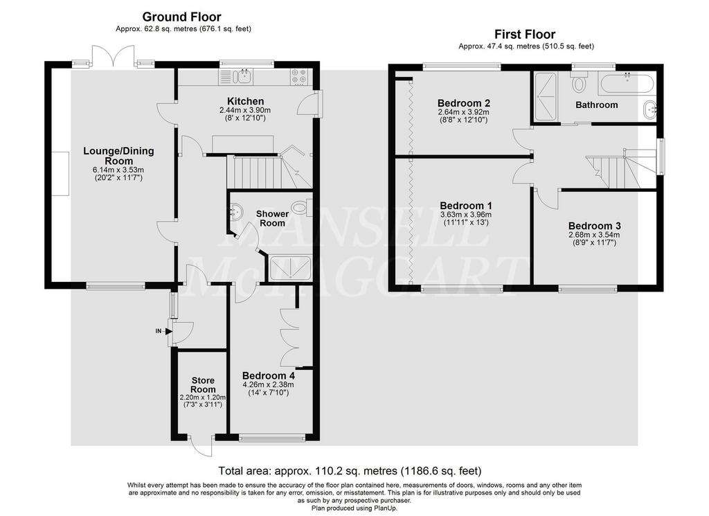 4 bedroom semi-detached house for sale - floorplan