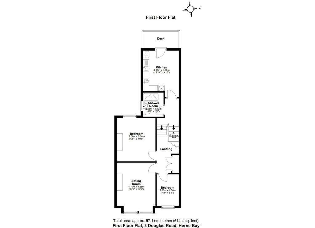 1 bedroom flat for sale - floorplan