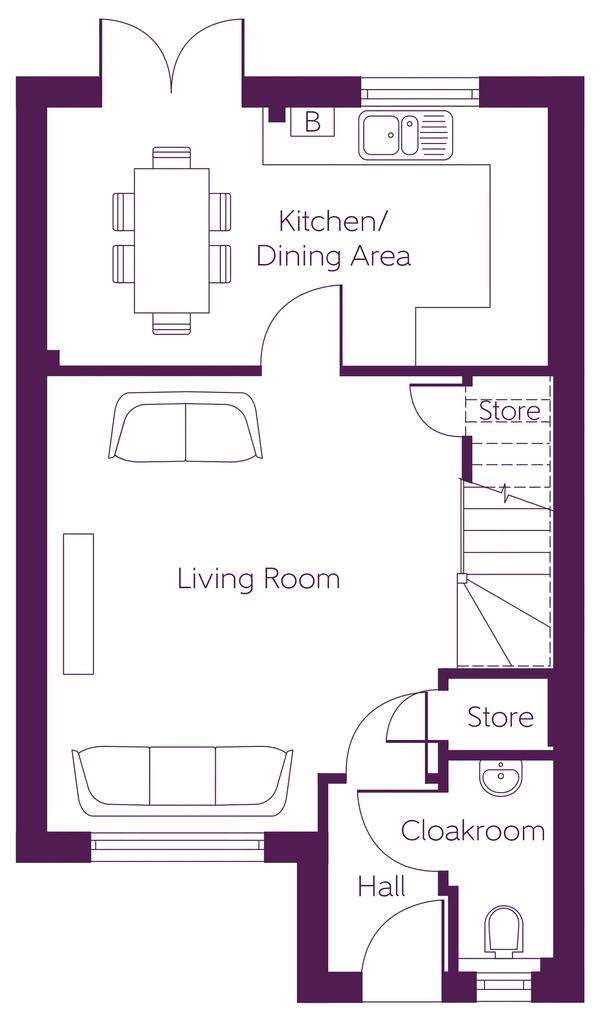 3 bedroom semi-detached house for sale - floorplan