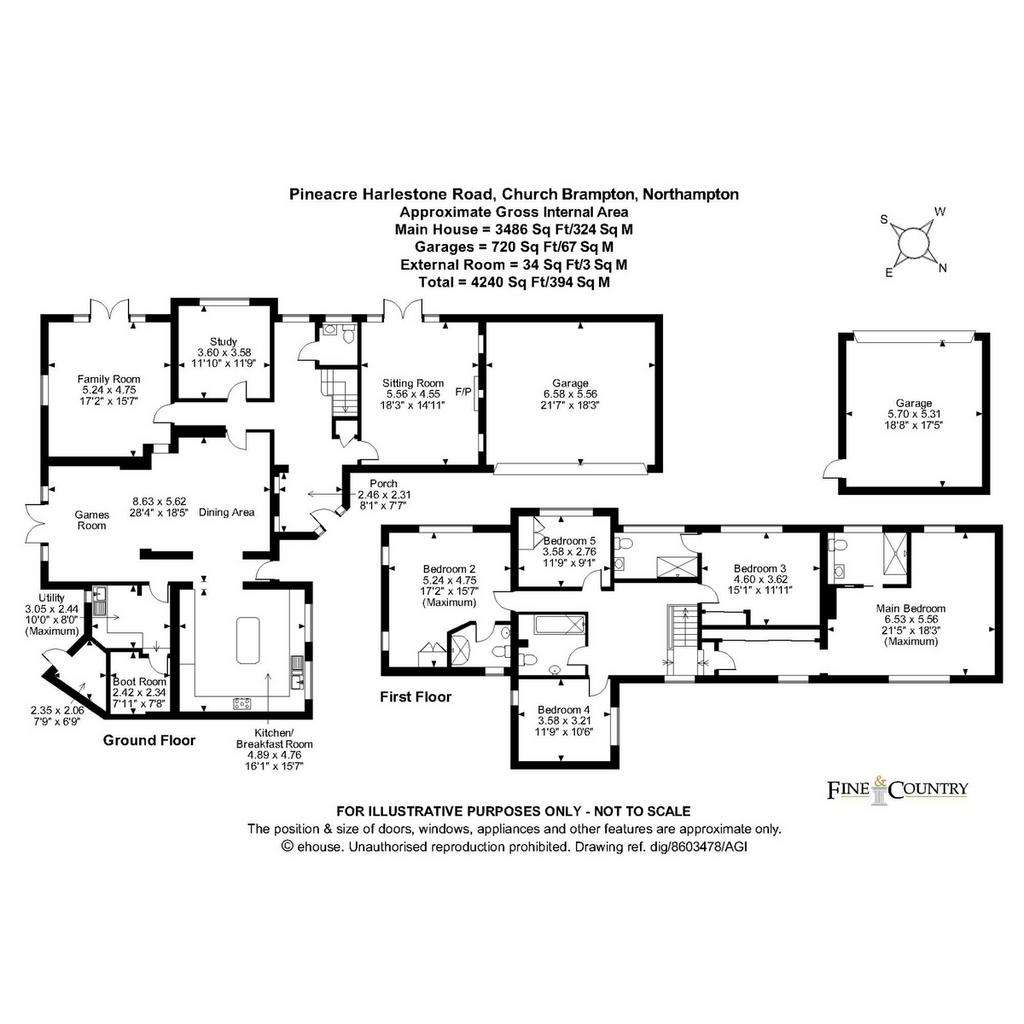 5 bedroom detached house for sale - floorplan