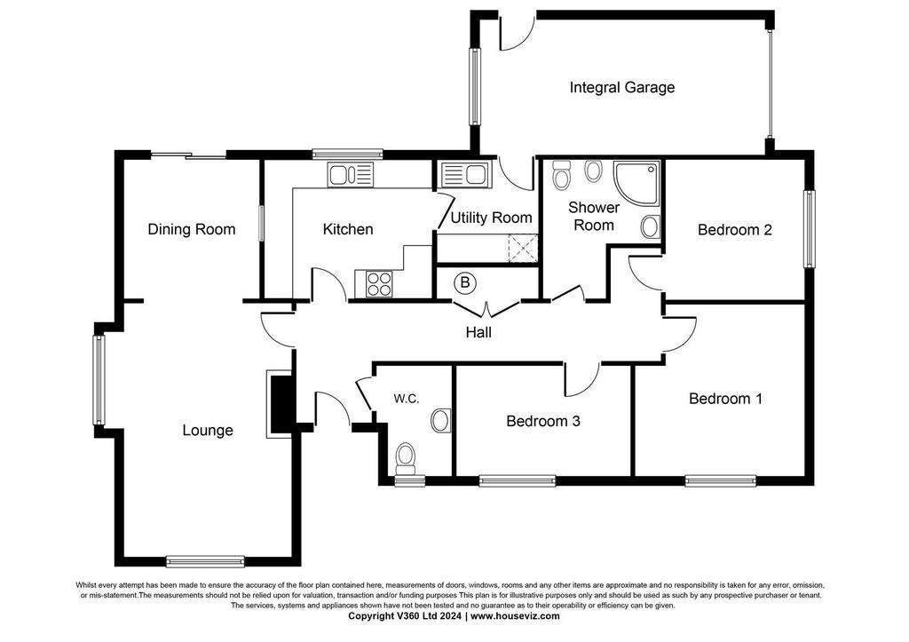 3 bedroom detached bungalow for sale - floorplan