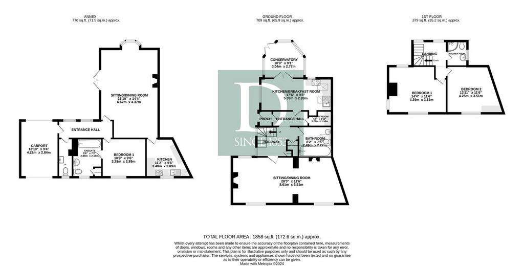 3 bedroom cottage for sale - floorplan