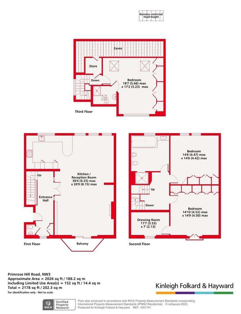 3 bedroom flat for sale - floorplan