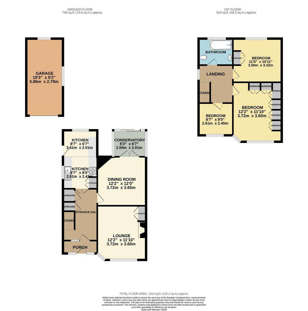 3 bedroom semi-detached house for sale - floorplan