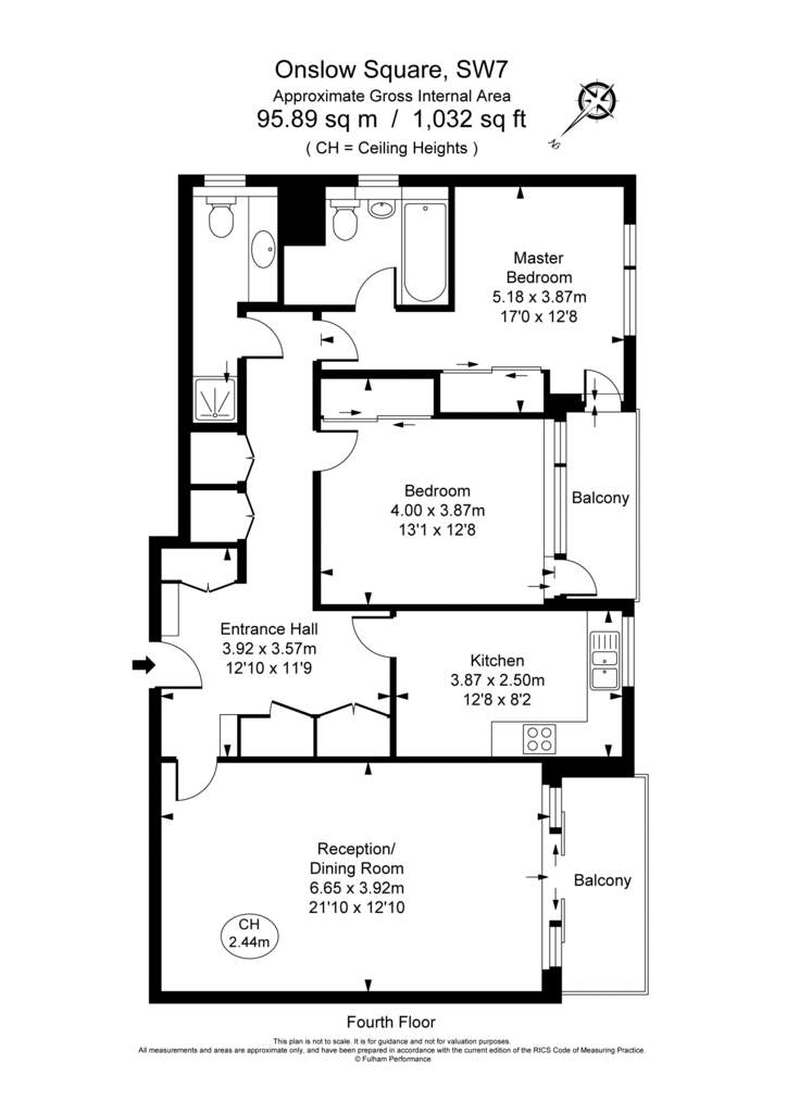 2 bedroom flat for sale - floorplan