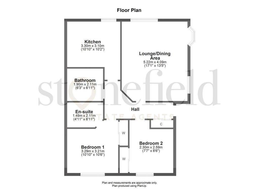 2 bedroom flat for sale - floorplan