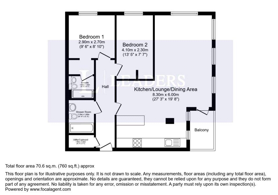 2 bedroom flat for sale - floorplan