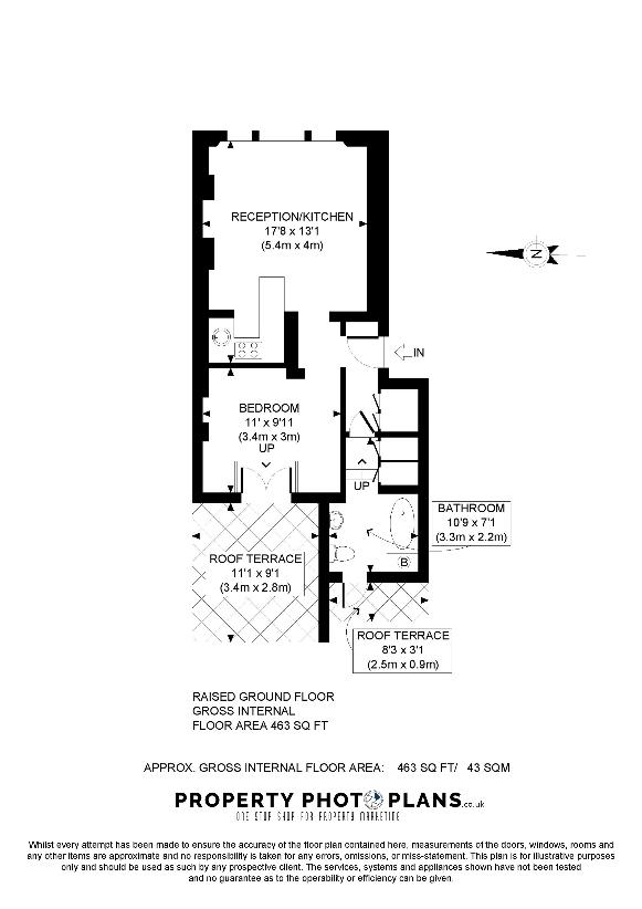 1 bedroom flat for sale - floorplan