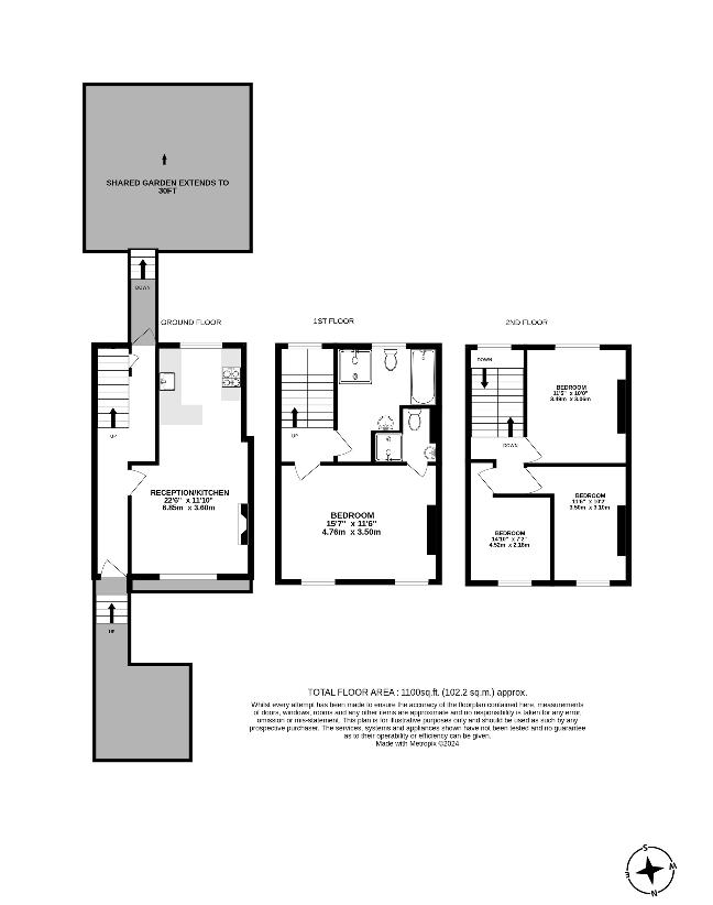 4 bedroom maisonette for sale - floorplan