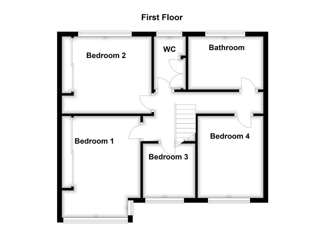 4 bedroom semi-detached house for sale - floorplan