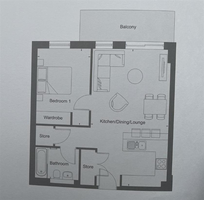 1 bedroom flat for sale - floorplan