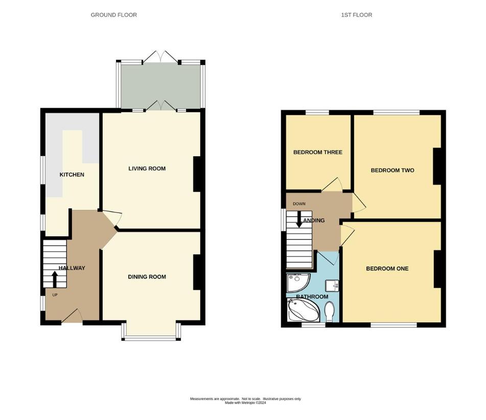 3 bedroom semi-detached house for sale - floorplan