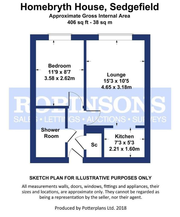 1 bedroom flat for sale - floorplan