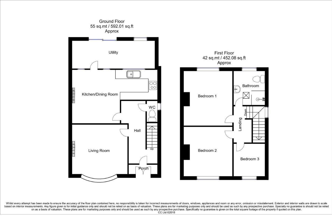 3 bedroom semi-detached house for sale - floorplan