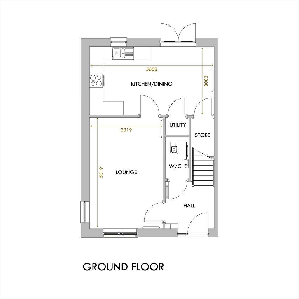 4 bedroom semi-detached house for sale - floorplan