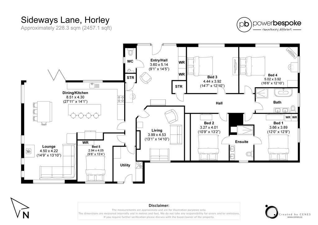 5 bedroom bungalow for sale - floorplan