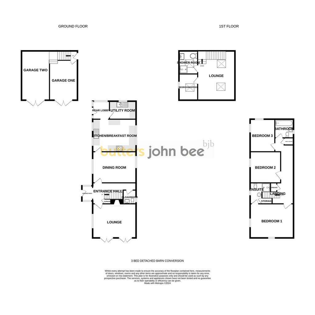 3 bedroom barn conversion for sale - floorplan