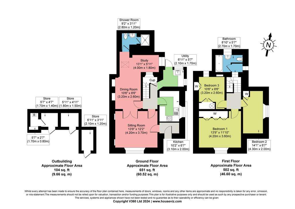 3 bedroom end of terrace house for sale - floorplan