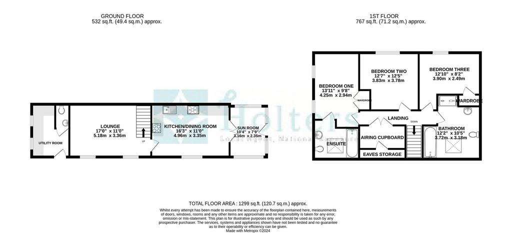 3 bedroom barn conversion for sale - floorplan