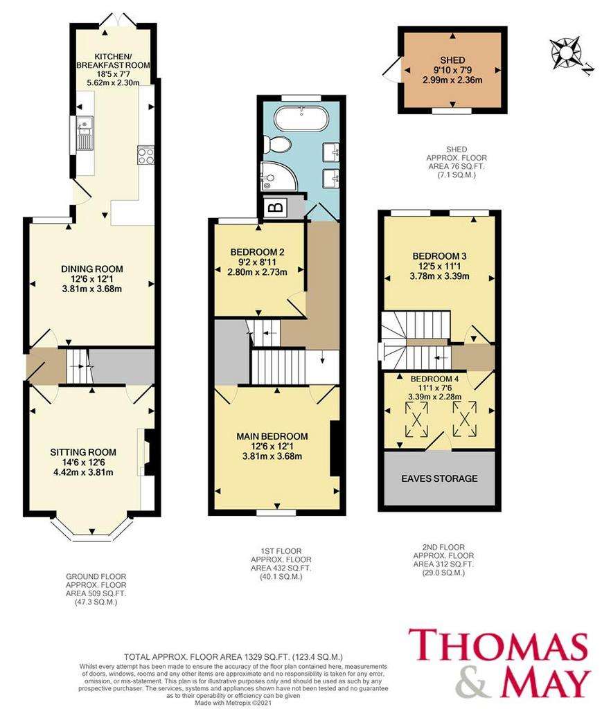 4 bedroom house to rent - floorplan