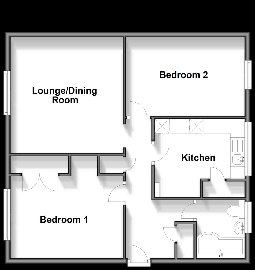 2 bedroom flat for sale - floorplan