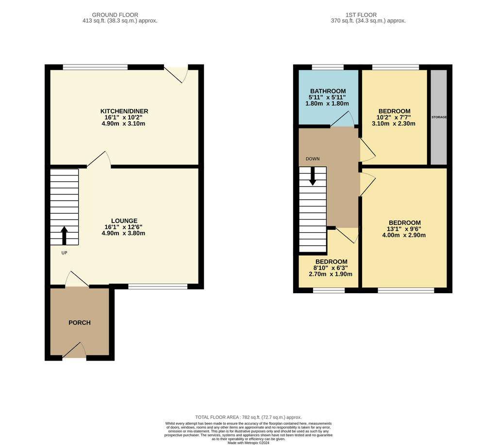 3 bedroom town house for sale - floorplan