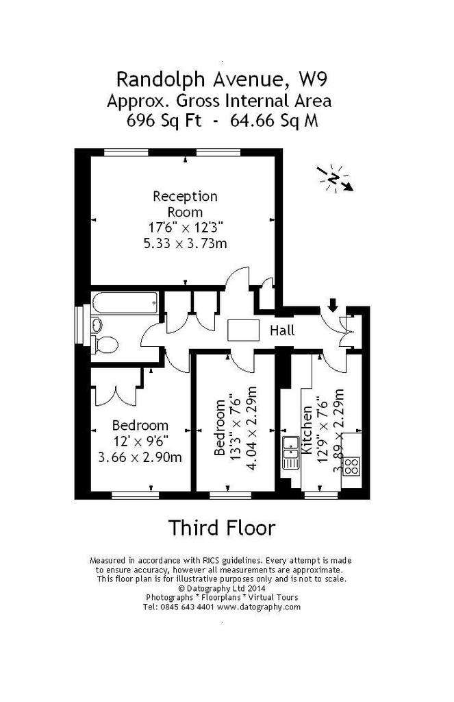 2 bedroom flat for sale - floorplan