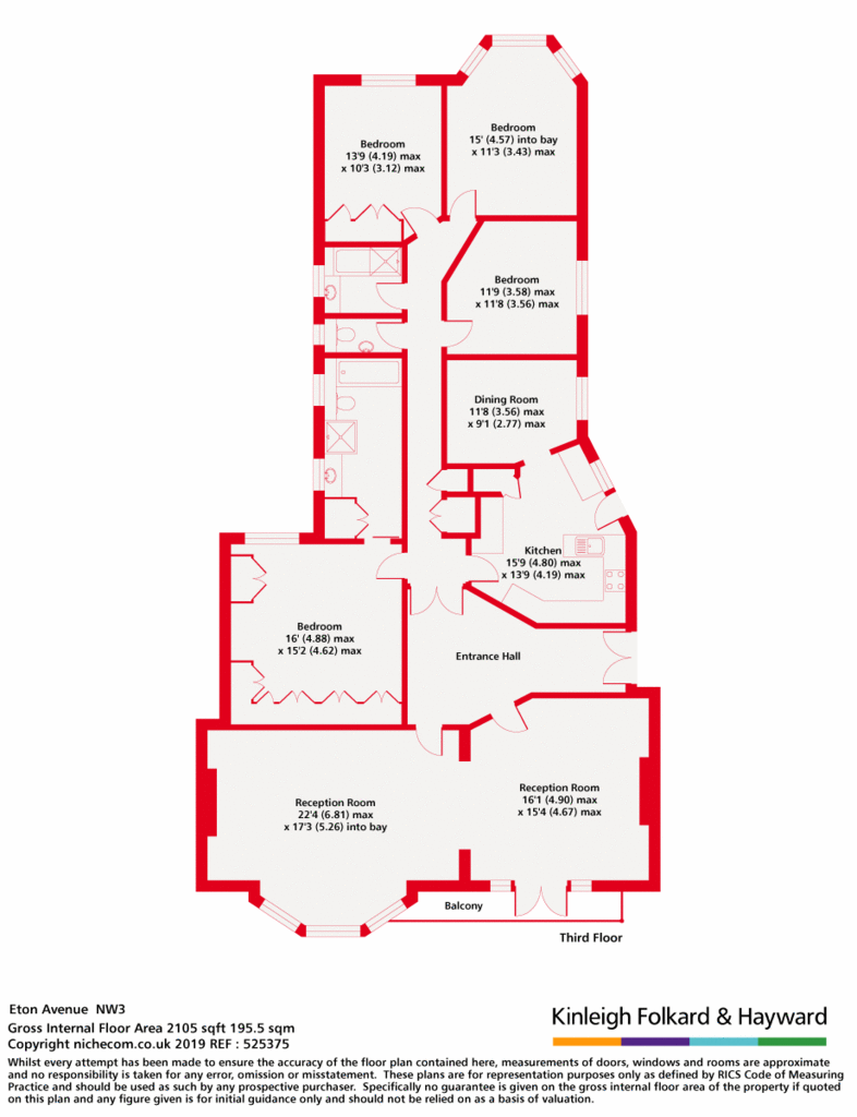 4 bedroom flat to rent - floorplan