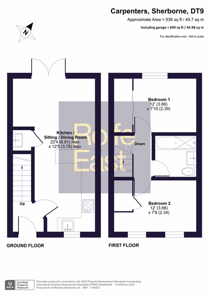 2 bedroom terraced house for sale - floorplan