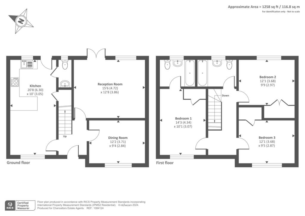 3 bedroom detached house for sale - floorplan